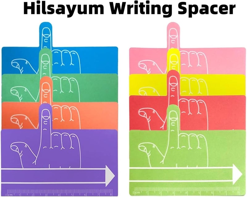 2FY2SW Hilsayum 32PCS One Finger Spacer for Kids Writing Aid Spacers Reading Sheets Multifunction Writing Instruments for School Office - Image 2